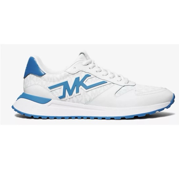 MICHAEL KORS Dax Trainer Leather and Mesh 44S3DRFS2B NEW with TAGS oasis - Picture 8 of 12